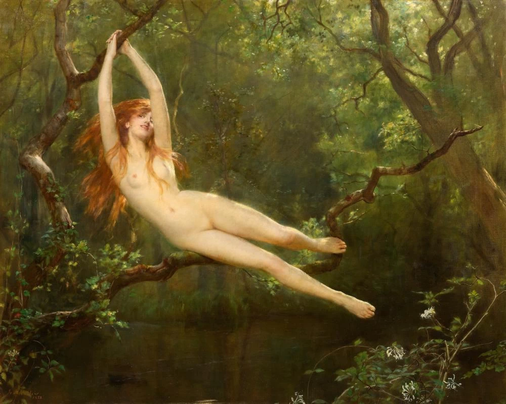 John Collier - 121, Una ninfa nella foresta.1893